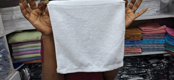 White Small Face Towels, 12pcs