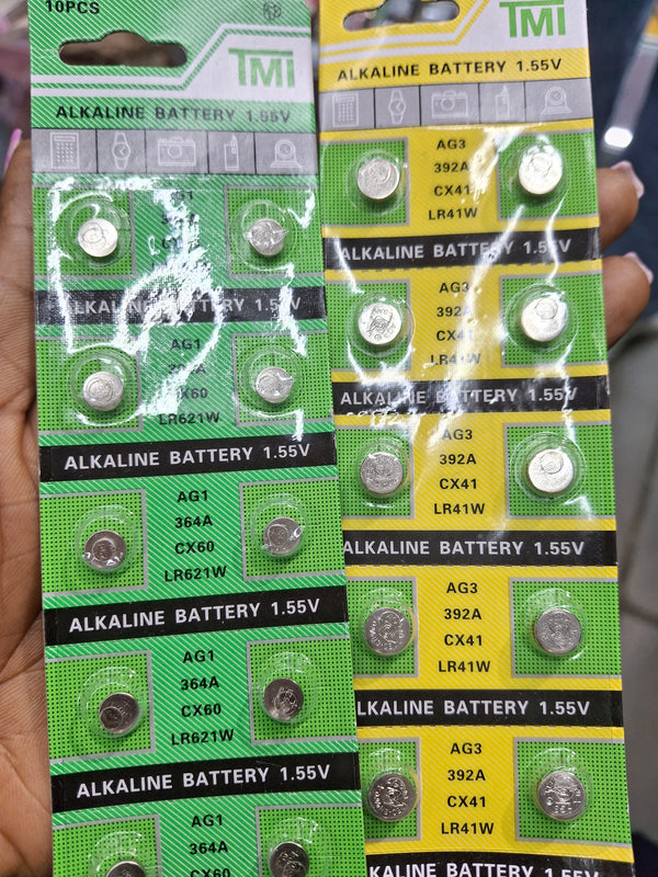 Alkaline watch battery