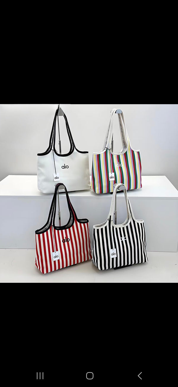 Stripe chic tote