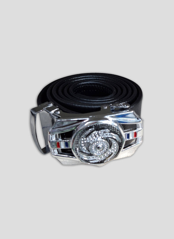 Polished silver and gold men's belt 3.5